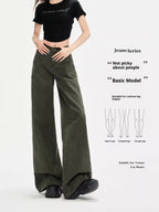 Women's Summer New Design Loose Straight-leg Flared Casual Overalls