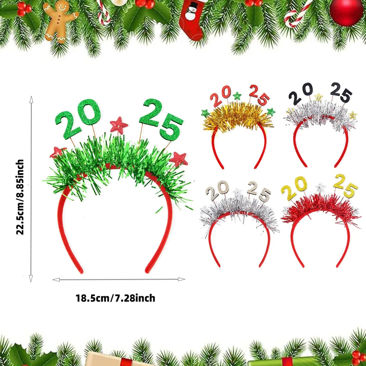 5pcs Christmas Headbands - The Premium