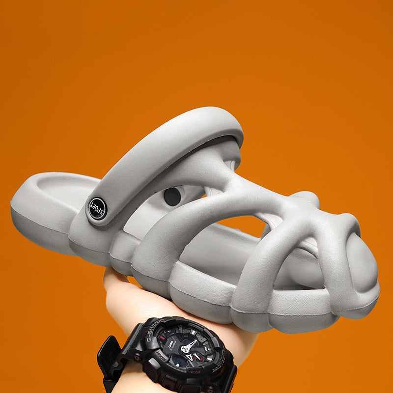 Closed-toe Slippers Men's Summer Outdoor Coconut Lightweight Driving Hole Shoes