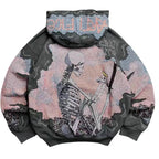 Women's Printed Hooded Long Sleeve Street Fashion Sweatshirt