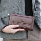 Men's Large Capacity Multi-compartment Business Soft Leather Handbag