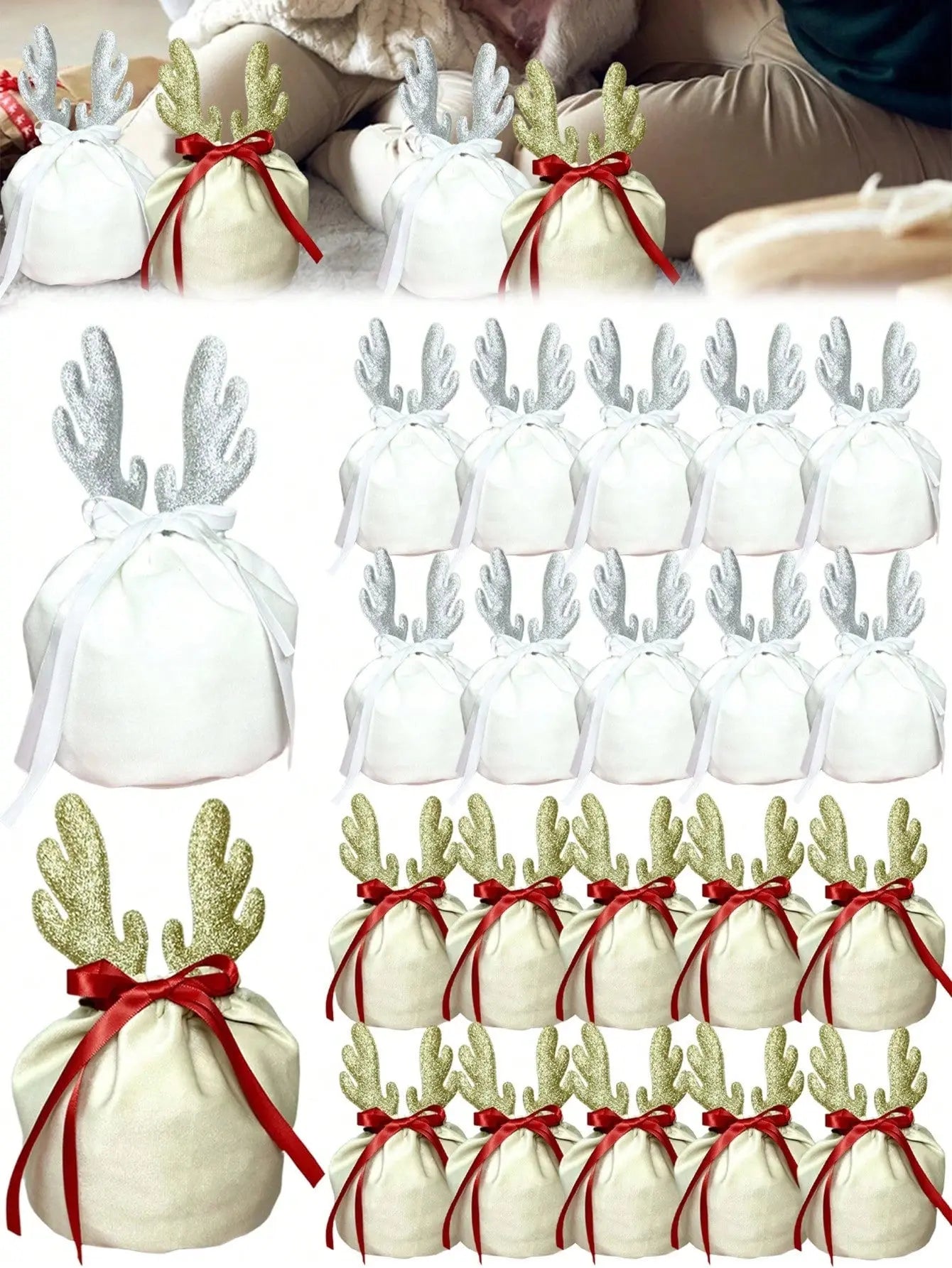 5 Pcs Christmas Gift Pouch Christmas Velvet Drawstring Bag Christmas Treat Bags With Drawstring Christmas Drawstring Wrapping Bags For Jewelry Xmas Party Supplies - The Premium
