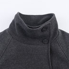 Women's Stand Collar Belt Overcoat Coat