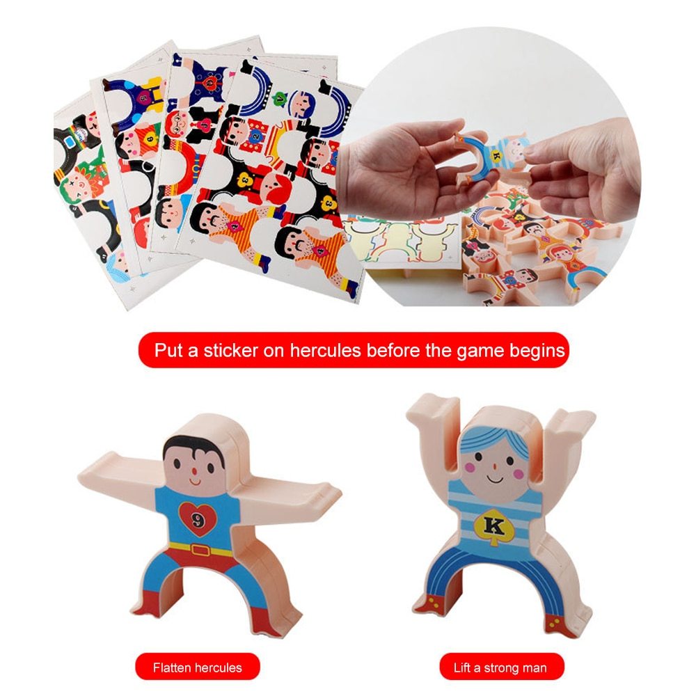 Multiplayer Cartoon Hercules Building Blocks Parent-child Interactive Toy Stacking High Game Balance Plastic Blocks