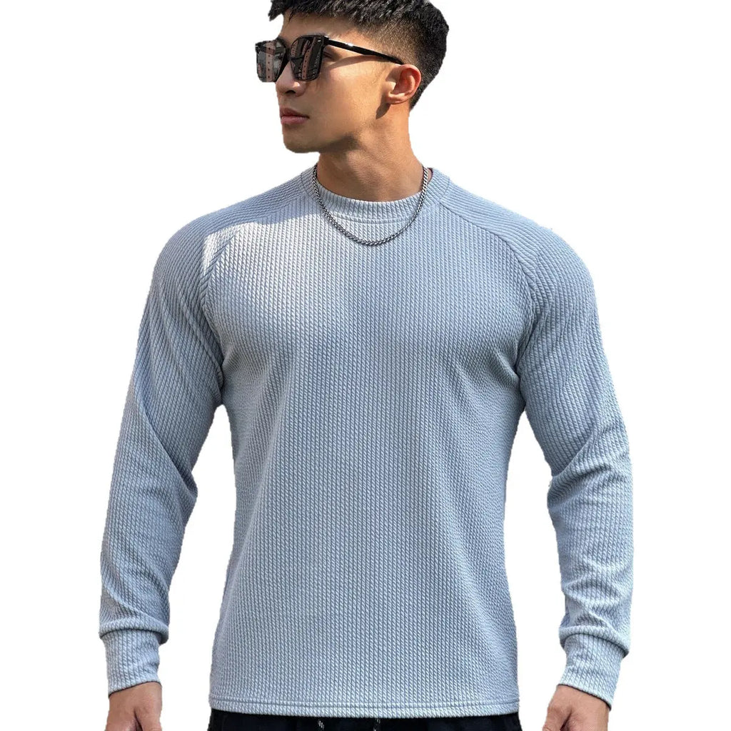 Men's Crew Neck Casual Plus Size Pullover Long Sleeve - The Premium