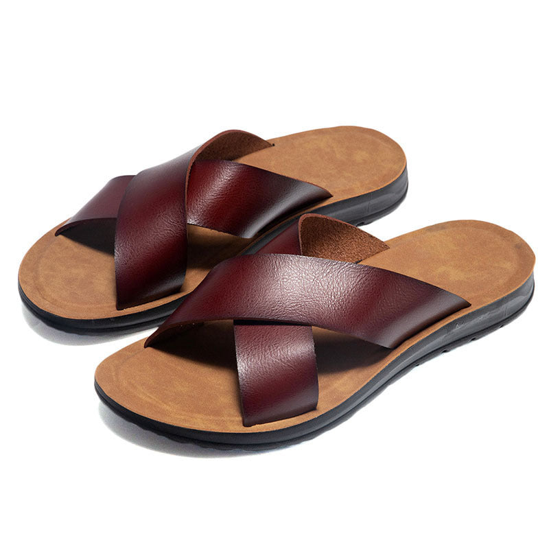 Men's Slippers Outer Wear Plus Size Beach Shoes