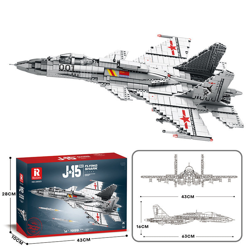 Military Building Blocks Fighter Puzzle Assembling Building Blocks