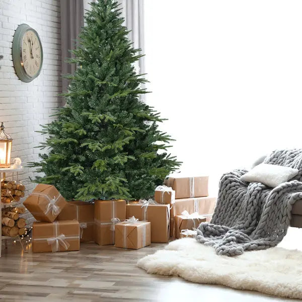 Artificial 4ft Green Christmas Tree With 856 PE PVC Mixed Branch Tips, Steel Wire, Hinged Premium & Foldable Base For Indoor Holiday Decorating - The Premium