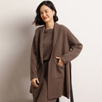 Fall Winter Fashion Mid-length Knitted Coat For Women
