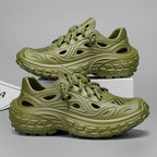 Summer Outdoor Non-slip Sandals Men's Thick-soled Poop Feeling Couple Hole Shoes Covered Heel Slippers