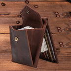Retro Crazy Horse Cowhide Multifunctional Card Bag