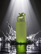 Sports Water Bottle With Portable Handle, Straw, Stainless Steel, American-style, Wide-mouth, Thermal Insulation Cup
