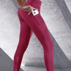 European And American Stitching Pocket Yoga Pants High Elastic Sports Slim-fitting