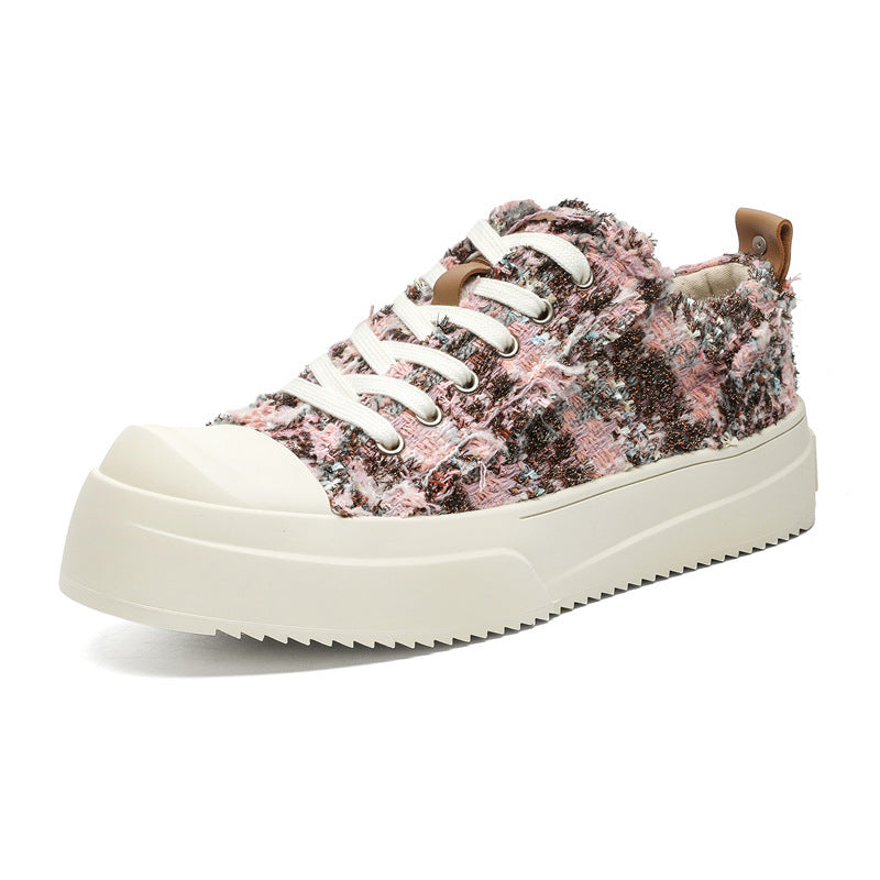 Niche Irregular Design Spring New Canvas Bottom Top Pumps