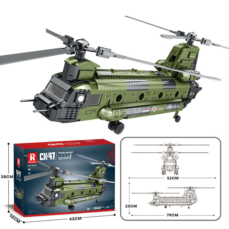 Military Building Blocks Fighter Puzzle Assembling Building Blocks