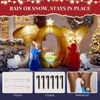 7.5FT Lighted Christmas Inflatable Decoration, Inflatable Nativity Scene With JOY Sign, Funny Blow Up Yard Decorations With Built-in LED Lights For Holiday Party Front Yard Lawn Garden Decor - The Premium