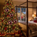 4PCS Set Christmas Glass Ball Ornaments Hanging Tree Decorations Shiny Holiday Party Decor Xmas Tree Decorations FBA Shipment - The Premium