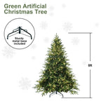 PVC Christmas Tree, Christmas Decorations, Green, With Lights - The Premium