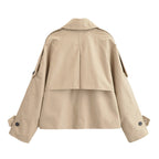 Women's Simple Double Breasted Design Trench Coat
