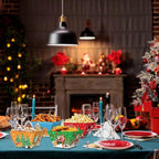 12 PCS Christmas Paper Food Tray Xmas Decorations Christmas Gingerbread Man Disposable Snack Popcorn Bowl Popcorn Containers Boxes For Winter Christmas Party Supplies - The Premium