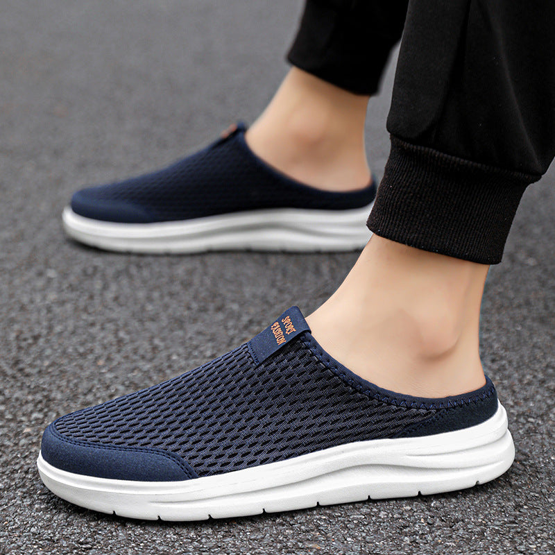 Men's Hollow-out Breathable Hole Muller Shoes Mesh