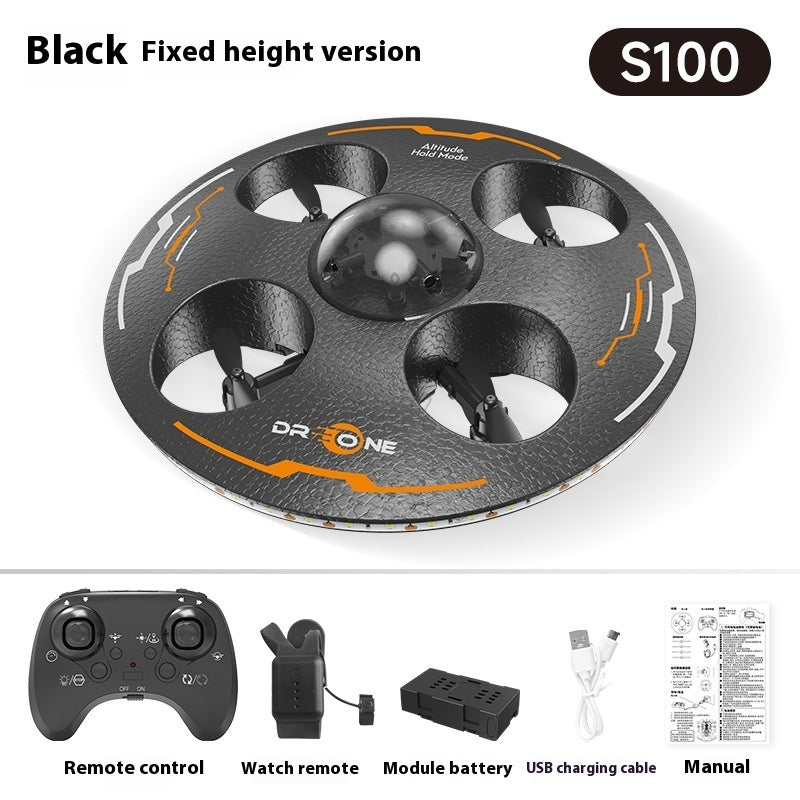Remote Control Flying Saucer Drop-resistant Luminous Children UAV Toy