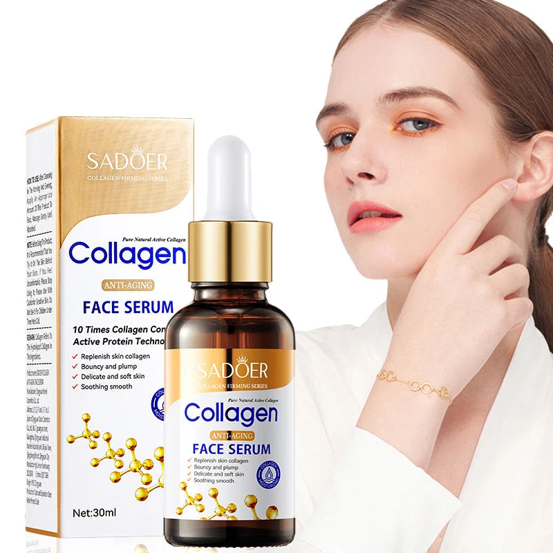 SADOER Collagen Face Serum – Anti-Aging, Moisturizing & Nourishing Facial Essence | Firming & Hydrating Skin Care – ajprime.shop AJ PRIME