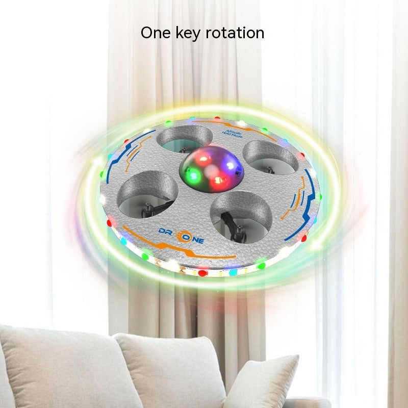 Remote Control Flying Saucer Drop-resistant Luminous Children UAV Toy
