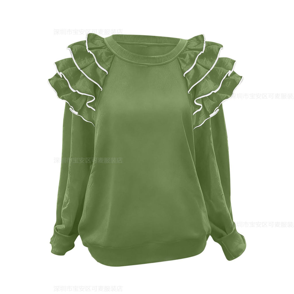 Comfortable And Slimming Ruffle Top For Women