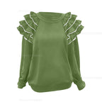 Comfortable And Slimming Ruffle Top For Women