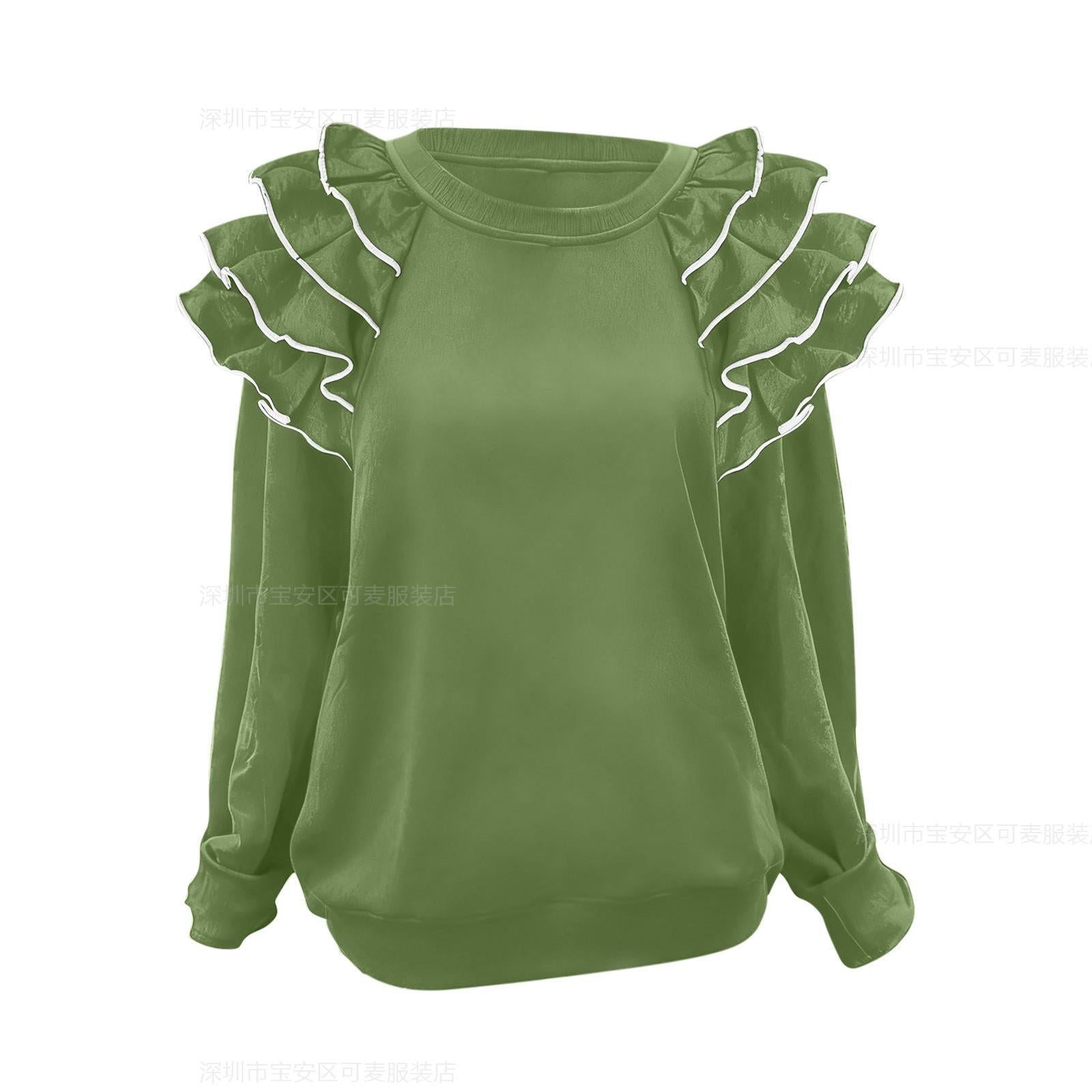 Comfortable And Slimming Ruffle Top For Women