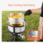 10 Qt Fish And Wing Fryer Aluminum Outdoor Propane Deep Fryer Kit With Basket