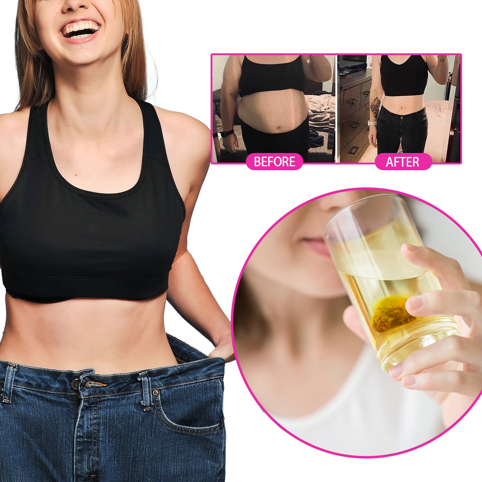 Slimming Belly Contracting Firming Body Health Green Tea