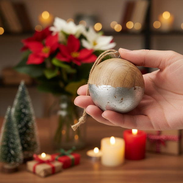 4PCS Set Christmas Hanging Ball Ornaments Wooden Tree Decorations Festive Holiday Party Decor Xmas Tree Accessories FBA Shipment - The Premium