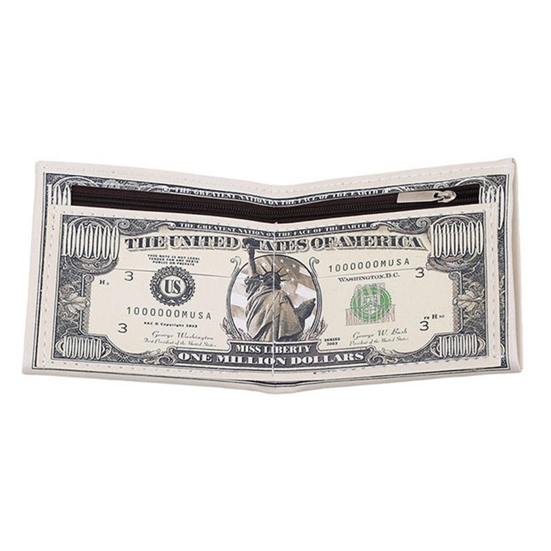 Creative Short Print Pattern USD Short Wallet