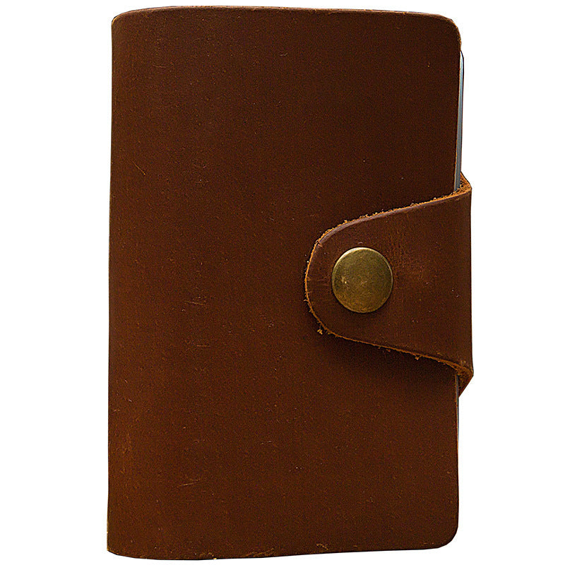 Handmade Cowhide Card Holder Men's Genuine Leather