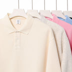 Loose Solid Color Couple Lapel Long Sleeve