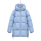 Women's Padded Fleece Jacket Winter Hooded Outside