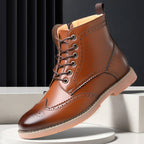 Men's High-top Business Casual Leather Shoes British Martin Boots