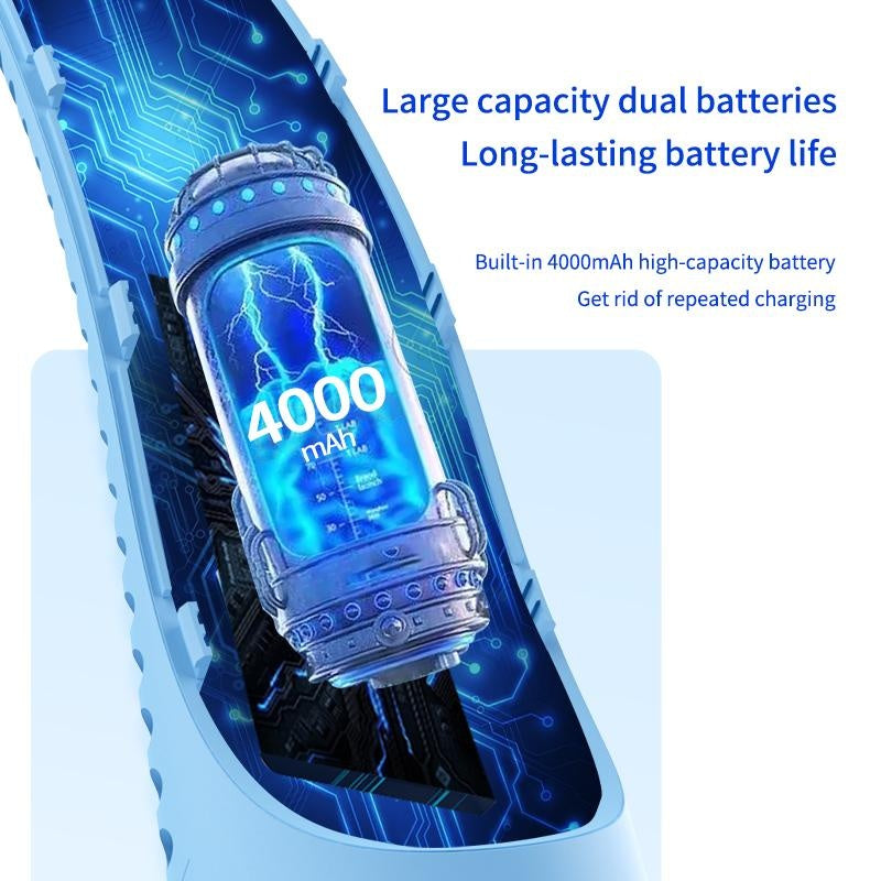 US Version Ergonomic Design Battery-powered Neck Fan, USB Button Control To Enjoy The Cool Summer