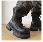 Height Increasing 7CM Lace-up Platform High-top Casual Martin Boots