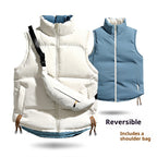 Double-sided Wear Down Cotton Vest Men And Women Winter Thicken Thermal