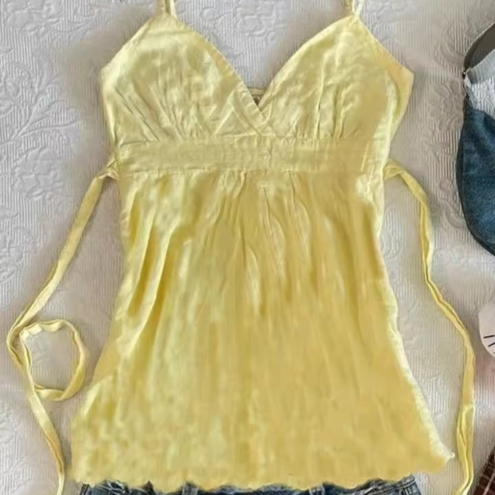 Fashion Sexy Hot Girl Striped Lace Bow Sweet Women's Sling