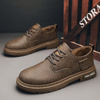 Men's Leather Boots Fashion Outdoor Leisure Low-top Work Boots