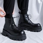 Black Working Wear Motorcycle Boots