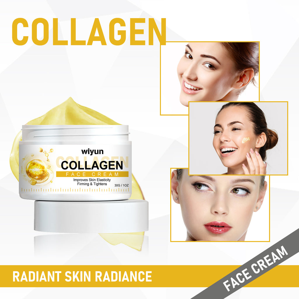 WIYUN Collagen Cream Face Firming Wrinkles, Fine Lines, Anti-Wrinkle, Anti-Aging Hydrating And Moisturizing Skin Cream