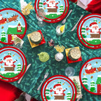 Christmas Paper Plates And Cups Set Decorations For 10 Guests Santa Claus Elk Pattern Plates And Cups For Winter Holiday Christmas Party Decorations - The Premium