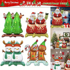 8 Pcs Inflatable Christmas Balloons Santa Claus Snowman Christmas Tree Designed Standing Balloons New Year Party Foil Balloons For Indoor And Outdoor Perfect Xmas Party Decorations Party Photo Prop - The Premium