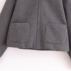 Fashion Simple And Versatile Pocket Shirt-collar Short Jacket