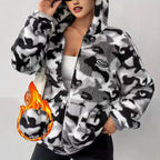 European And American Autumn And Winter Plush Camouflage Warm Jacket